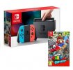Nintendo Switch, crveno - plavi + Super Mario Odyssey (novo)